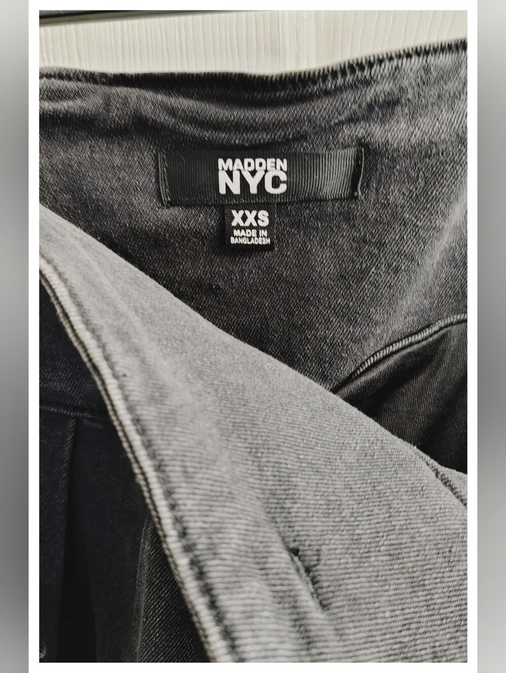 Madden NYC Pleated 'Skort' Distressed Black Denim - Junior Size XXS (00) *NWT* - Picture 3 of 8